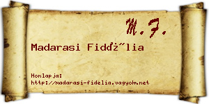 Madarasi Fidélia névjegykártya